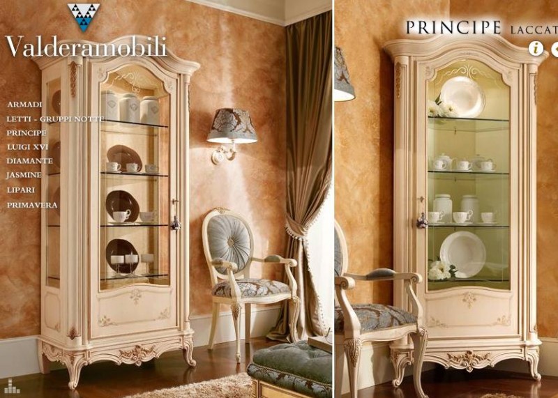 Valderamobili - Angoliera e vetrina coll. Principe