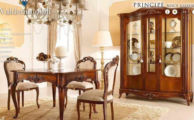 Valderamobili - Tavolo e vetrina coll. Principe