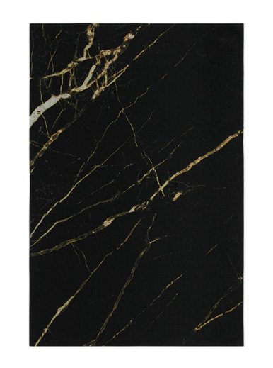 Sitap - TAPPETO STUOIA SICILY MARBRE BLACK/GOLD