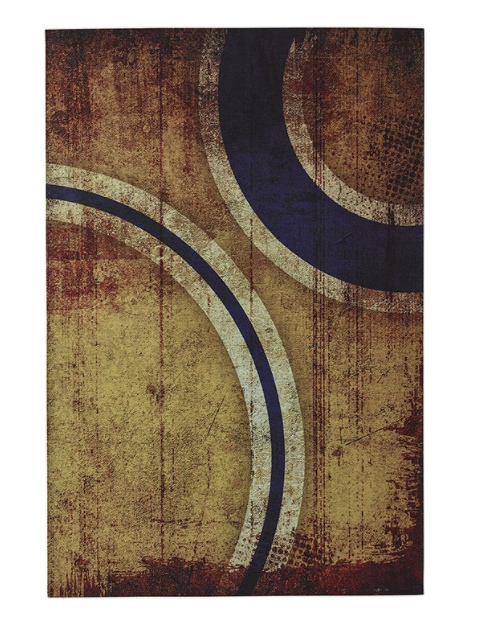 Sitap - TAPPETO STUOIA SICILY CIR1 GOLD/BLUE